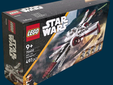 a box of lego star wars sets on a blue background