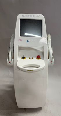 an image of a white toilet with a monitor on it