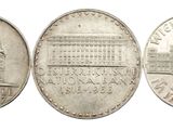 trois types de pièces différents sont représentés sur un fond blanc