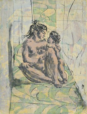 une image d'un tableau représentant une femme assise sur un lit