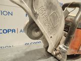 a close up of a chainsaw on display in a shop