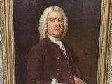 portrait of a gentleman in a brown coat and white wig