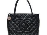 chanel black quilted leather tote bag