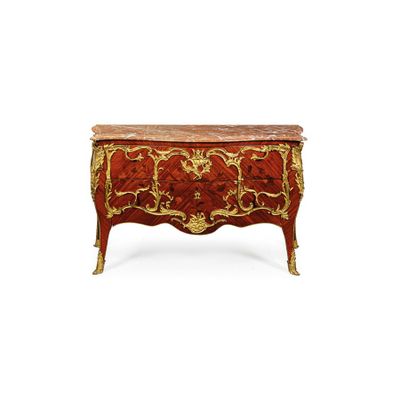 Commode PlaquÉE DE Divers Bois, France, 20e SIÈCle