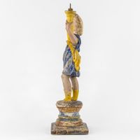 Chandelier baroque ou « ceroferario », en bois sculpté et pa… (photo 4)