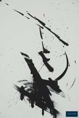 une image représentant une peinture en noir et blanc d'un oiseau perché sur une branche