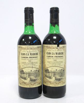 2 Blles CLOS LA MARCHE Canon Fronsac 1982