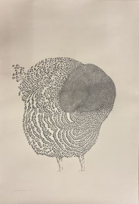 l'image d'un dessin d'oiseau sur une feuille de papier