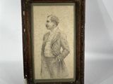 un vieux dessin d'un homme en costume-cravate