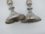 pair of antique silver candlesticks