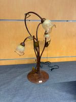 Une lampe moderne , 3 feux, métal patiné et verre, 50 cm (photo 2)