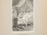 a picture of a drawing of a woman laying in a bed