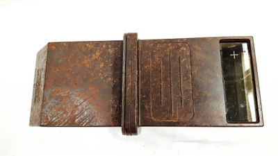 brown leather wallet with card holder and money clip