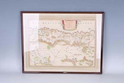 Carte en couleurs représentant une" Partie de la Barbarie où…