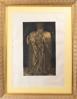 an image of a painting of a man and a woman standing next to each other
