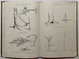 an open book with drawings of various objects in it