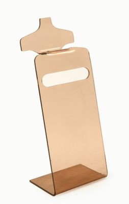 a close up of a metal object on a white background