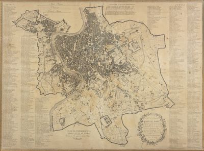 une vieille carte de la ville de Paris au XIXe siècle