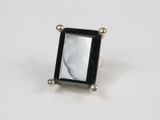 une image représentant une bague sertie d'une pierre noire