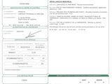 a close up of a document with a barcode on it