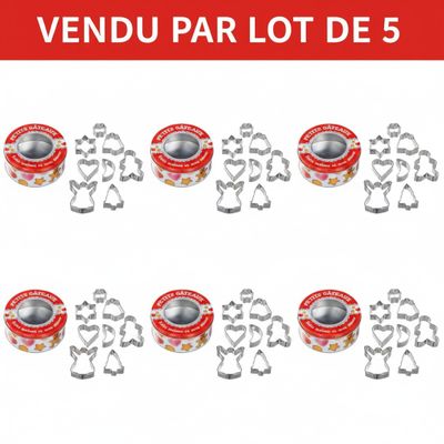 Lot de 5 Boîte à biscuits - 5FIVE - boîte à cookies avec emp…
