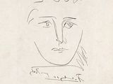 l'image d'un dessin d'un visage d'homme sur une feuille de papier
