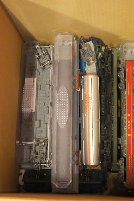 a box with a bunch of electronic parts inside of it