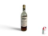 an image of a bottle of wine sitting on top of a white surface