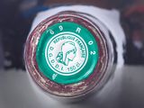 a close up of a bottle of wine with a label on it