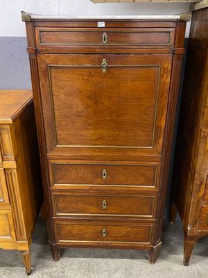 three pieces of furniture are stacked on top of each other in a room