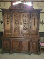 Monumental buffet deux corps XIXème en chêne de style néo re… (photo 6)