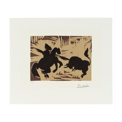a black and white drawing of two animals in a forest
