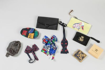 many items that are laid out on the table