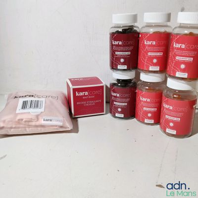 many bottles of vitamins and a bag of medicine