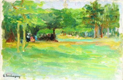 Gabrielle BERRHAGORRY (1866-1942) / « Au Bois de Boulogne »,…
