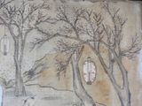 a picture of a painting on the wall of a house