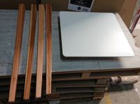 Table de bar , couleur chêne naturel et blanc , dimensions: … (photo 2)