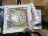 a picture of a clock in a box on a table
