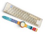 an image of a watch and a ruler on a white surface