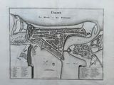 une ancienne carte de Durr, en France, indiquant l'emplacement de la ville de Durr