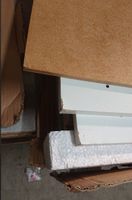 Buffet 3 portes et 2 tiroirs FONZY - gris béton et blanc - D… (photo 3)