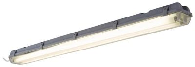 10040-23 / Lot de 8 Réglettes étanche  Qaanaaq gris 2 x 36W 126 cm ///