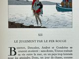 a picture of a book with a picture of a man carrying a child