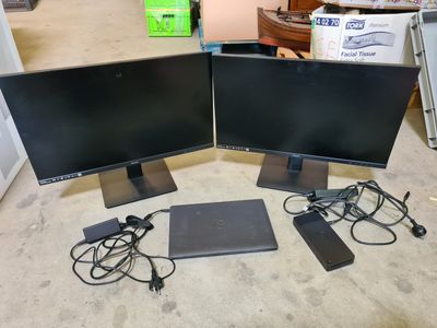 PC portable DELL + station d'accueil DELL + 2 écrans IIYAMA - Photo 1