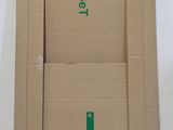 a cardboard box that is sitting on the floor