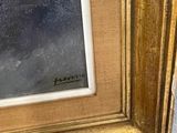an image of a painting of a horse in a gold frame