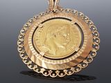 l'image d'une pièce d'or sur laquelle figure le visage d'une femme