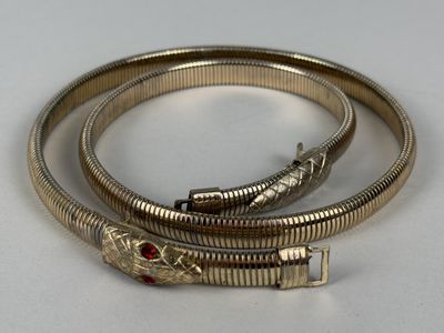 Ceinture tubogaz en forme de serpent, les yeux en pierre d'i…