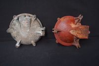 2 anciennes lampes murales de bateau en métal et en verre - … (photo 3)