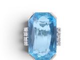an aquamarinee and diamond ring, by van cleef